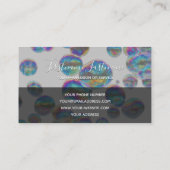 Farbenfrohe Rainbow-Blasen Yogalehrer-Monogramm Visitenkarte (Rückseite)