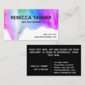 Farbenfrohe Rainbow Blot Kunst Visitenkarte (Vorne/Hinten)