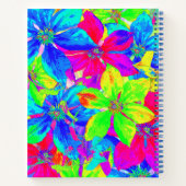 Farbenfrohe Rainbow-Blume für 16-jähriges Notebook Notizblock (Rückseite)