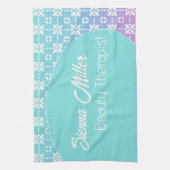Farbenfrohe Rainbow-Blume Muster Personalisiert Geschirrtuch (Vertikal)