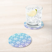 Farbenfrohe Rainbow-Blume Runder Pappuntersetzer (Vor Ort)