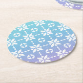 Farbenfrohe Rainbow-Blume Runder Pappuntersetzer (Angewinkelt)