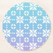 Farbenfrohe Rainbow-Blume Runder Pappuntersetzer (Vorderseite)