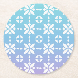 Farbenfrohe Rainbow-Blume Runder Pappuntersetzer