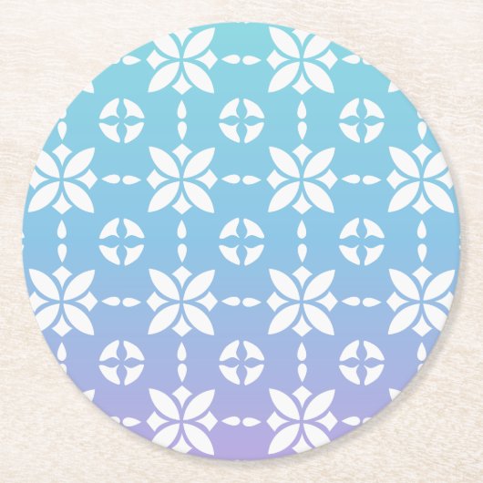 Farbenfrohe Rainbow-Blume Runder Pappuntersetzer (Vorderseite)