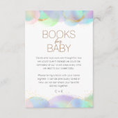 Farbenfrohe Rainbow-Bubble-Babydusche Bücher für B Begleitkarte (Vorderseite)