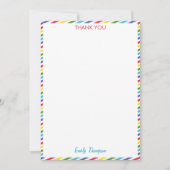 Farbenfrohe Rainbow Cake Desserts & Sprinkles Must Dankeskarte (Vorderseite)