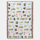 Farbenfrohe Rainbow Cake Desserts & Sprinkles Must Decke (Vorderseite Vertikal)