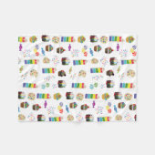 Farbenfrohe Rainbow Cake Desserts & Sprinkles Must Fleecedecke (Vorderseite (Horizontal))