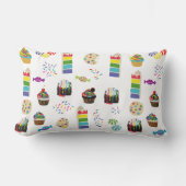 Farbenfrohe Rainbow Cake Desserts & Sprinkles Must Lendenkissen (Vorderseite)
