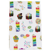 Farbenfrohe Rainbow Cake Desserts & Sprinkles Must Mittlere Geschenktüte (Vorderseite)