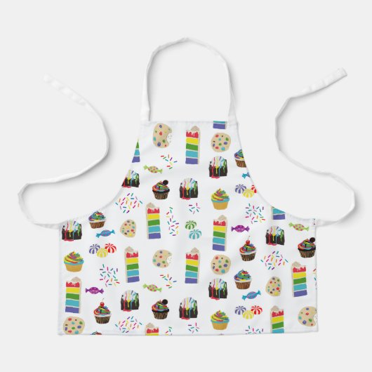 Farbenfrohe Rainbow Cake Desserts & Sprinkles Must Schürze (Vorderseite)