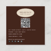 Farbenfrohe Rainbow Cake Desserts & Sprinkles QR C Quadratische Visitenkarte (Rückseite)