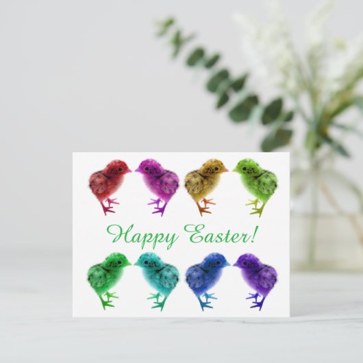 Farbenfrohe Rainbow-Chips Postkarte (Stehend Vorderseite)