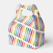 Farbenfrohe Rainbow Crayons Muster Geschenkschachtel (Vorderseite)