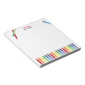 Farbenfrohe Rainbow Crayons Niedlich Lehrer Wertsc Notizblock (angewinkelt)