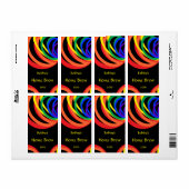 Farbenfrohe Rainbow Crescent Biermarke (Vorne)