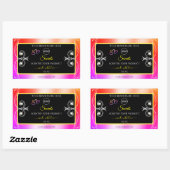 Farbenfrohe Rainbow-Dekorschmuck-Logo-Label und Sc Rechteckiger Aufkleber (Blatt)