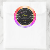 Farbenfrohe Rainbow-Dekorschmuck-Logo-Label und Sc Runder Aufkleber (Tasche)