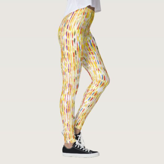 Farbenfrohe Rainbow-farbene Raindrop-Muster Leggin Leggings (Rechts)