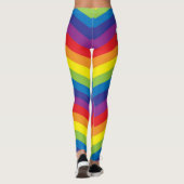 Farbenfrohe Rainbow-farbene Volleyball-Liebe Leggi Leggings (Rückseite)