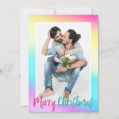 Farbenfrohe Rainbow Foto Gay Pride Weihnachten (Vorderseite)