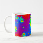 Farbenfrohe Rainbow Fraktal Art Kaffeetasse (Links)