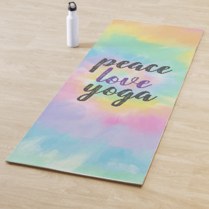 Farbenfrohe Rainbow Gefärbte Krawatte Liebe Yoga Yogamatte