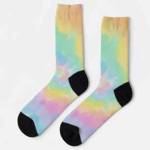 Farbenfrohe Rainbow-Gefärbte Krawatte Socken