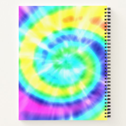 Farbenfrohe Rainbow-Gefärbte Krawatte Zurück zur S Notizblock (Rückseite)