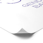 Farbenfrohe Rainbow Gender Reveal Baby Shower Will Poster (Ecke)