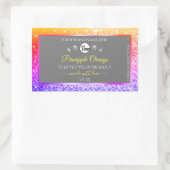 Farbenfrohe Rainbow-Glitzer-Logo Rechteckiger Aufkleber (Tasche)