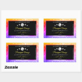 Farbenfrohe Rainbow-Glitzer-Logo Rechteckiger Aufkleber (Blatt)