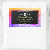 Farbenfrohe Rainbow-Glitzer-Logo Rechteckiger Aufkleber (Tasche)