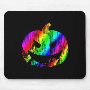 Farbenfrohe Rainbow Halloween Kürbislaterne Pumpki Mousepad