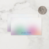 Farbenfrohe Rainbow-handgeschriebene Monogramm-Ele Mitteilungskarte (Vorderseite/Rückseite Beispiel)