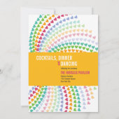 Farbenfrohe Rainbow Heart Sprinkles Einladung (Rückseite)