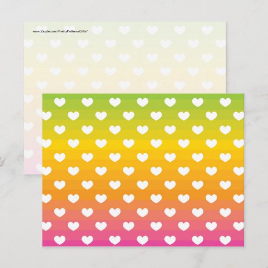 Farbenfrohe Rainbow-Herz-Muster-Geschenke Postkarte (Vorne/Hinten)