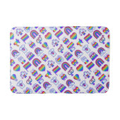 Farbenfrohe Rainbow Icon-Muster Badematte (Vorderseite)