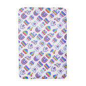 Farbenfrohe Rainbow Icon-Muster Badematte (Vorderseite Vertikal)