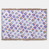 Farbenfrohe Rainbow Icon-Muster Decke (Vorderseite)