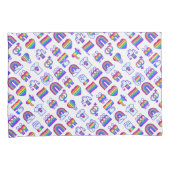 Farbenfrohe Rainbow Icon-Muster Kissenbezug (Vorderseite-Rechts)