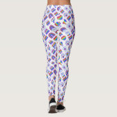 Farbenfrohe Rainbow Icon-Muster Leggings (Rückseite)