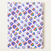 Farbenfrohe Rainbow-Icon-Muster Planer (Rückseite)