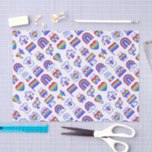 Farbenfrohe Rainbow Icon-Muster Seidenpapier (Handwerk)