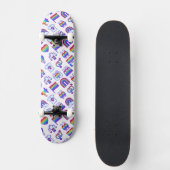 Farbenfrohe Rainbow-Icon-Muster Skateboard (Vorderseite)