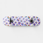 Farbenfrohe Rainbow-Icon-Muster Skateboard (Horizontal)