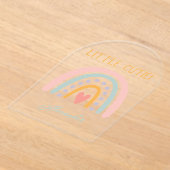 Farbenfrohe Rainbow Illustrative Baby Show Acryleinladungen (Ablage )