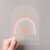 Farbenfrohe Rainbow Illustrative Baby Show Acryleinladungen (Insitu (Handheld))