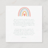 Farbenfrohe Rainbow Illustrative Baby Show Begleitkarte (Rückseite)